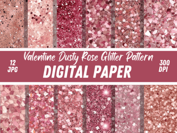 Dusty Rose Floral Backgrounds Patterns: Elegant Digital Design