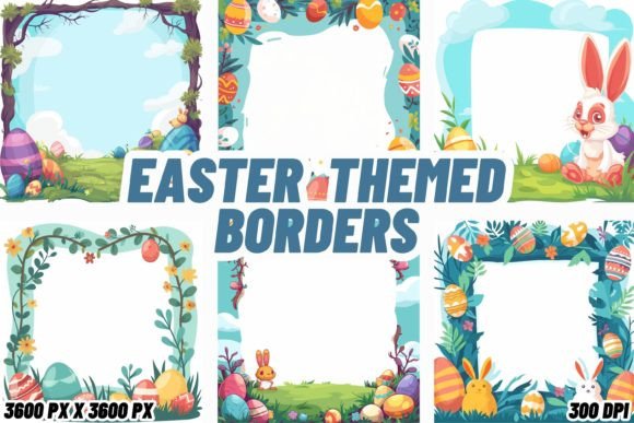 Enchanting Easter Themed Border Backgrounds for Your Projects