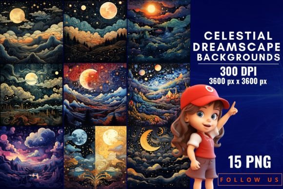 Enhance Your Projects with Celestial Dreamscape Backgrounds