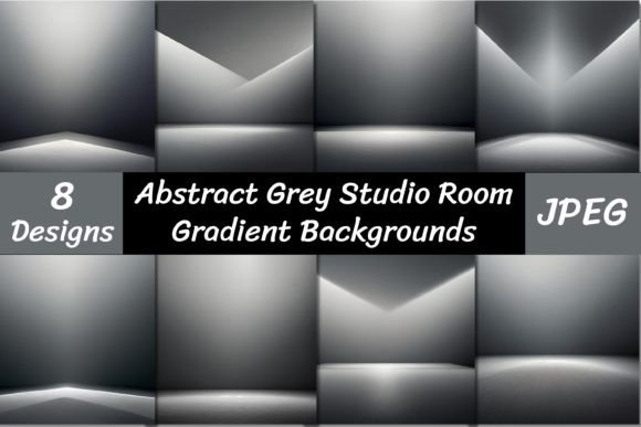 Grey Studio Room Gradient Backgrounds for Modern Design