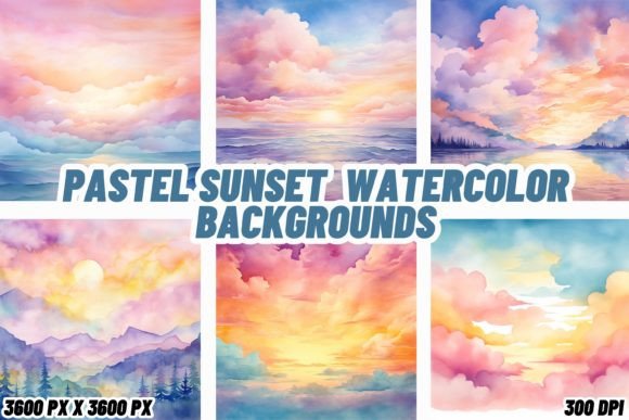 Pastel Sunset Watercolor Backgrounds: A Guide to Serene Design