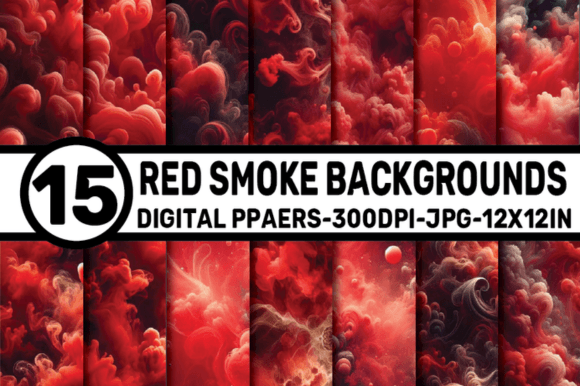 Red Smoke Backgrounds DigitalPapers for Bold Design