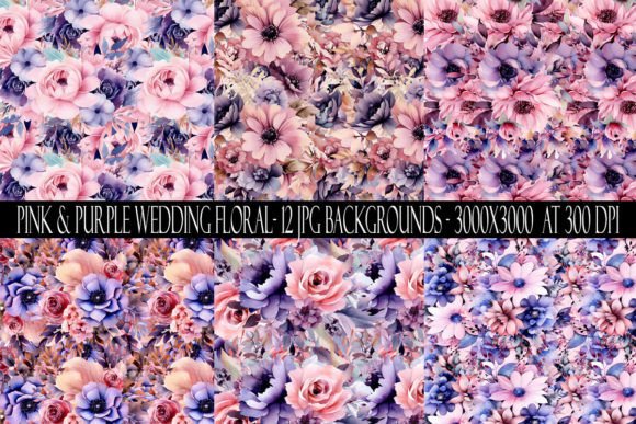 Stunning Pink & Purple Wedding Floral Backgrounds for Creators
