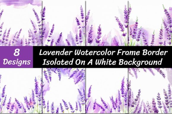 Transform Your Designs with Lavender Watercolor Frame Backgrounds