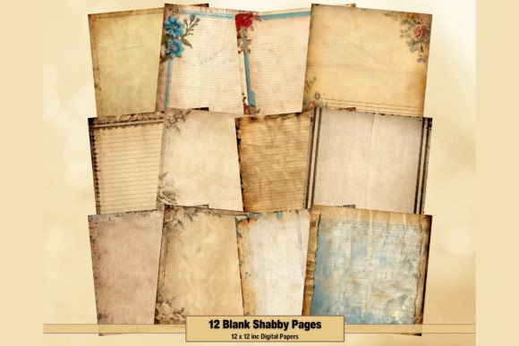 Unlock Vintage Charm with Blank Shabby Digital Papers