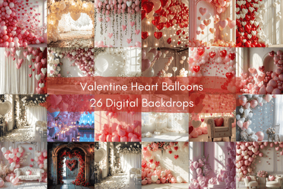 Valentines Day Heart Digital Backgrounds: Infusing Projects with Rustic Romance