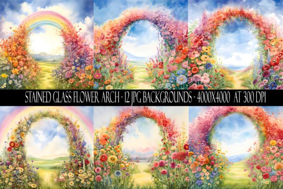 Watercolor Flower Arch Backgrounds: Elevate Your Creative Projects